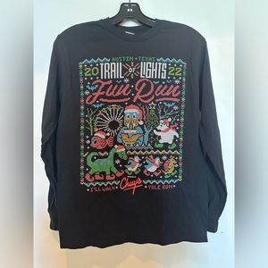 Austin Trail of Lights 2022 Fun Run Long Sleeve Shirt - Black